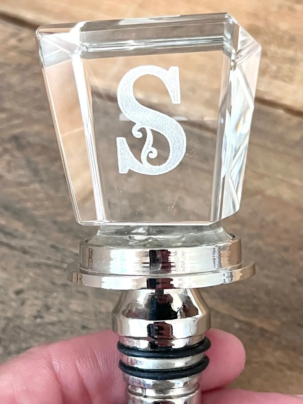 Pier 1 Imports Holiday Penguin & Custom Monogram S Wine / Bottle Stopper Bundle